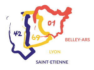Carte des diocèses de l'académie de Lyon